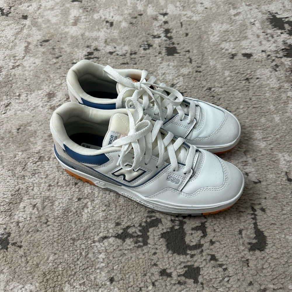 New Balance 550 Sneakers Size 8 - White Mercury Blue - Picture 2 of 8